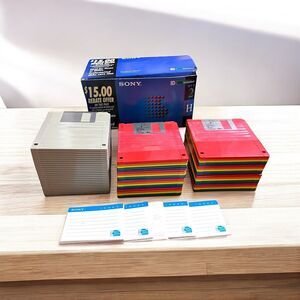 65 NEW Sony & Imation 3.5” Micro Floppy Disk with Blank Labels